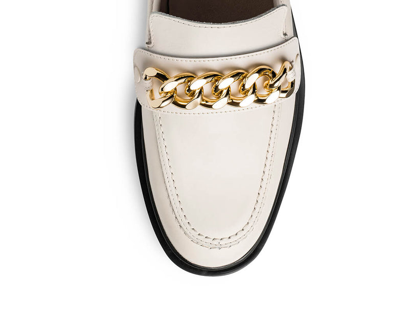 Gold Chain - Loafer classique Crema PS1